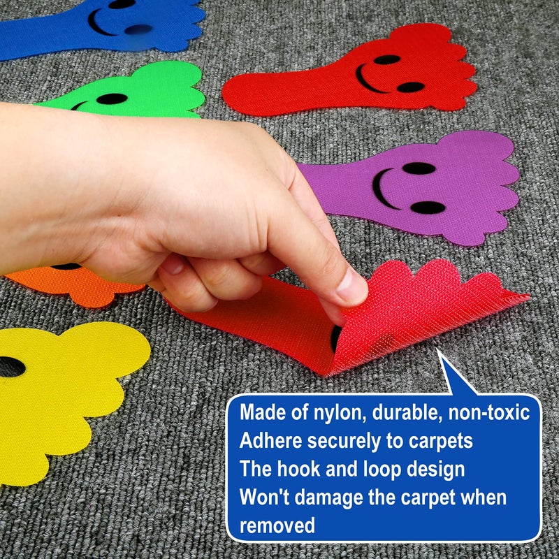 IKAYAS 48 Pcs Carpet Circles Carpet Spot Markers Carpet Dots Floor Markers for Classroom, Carpet Marker Spots Classroom Carpet Spots, 6 Colors - Image 4